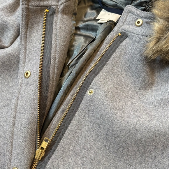 J. Crew Factory | Mid-length Wool Coat Size 10 Gray - Picture 8 of 11